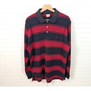 Brooks Brothers Performance Polo Mens Large Striped Preppy Academia Logo Long